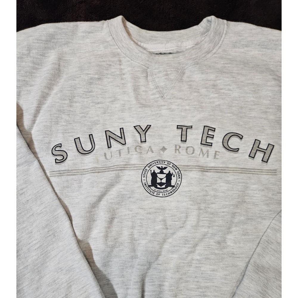 Vintage Large MV Sport SUNY Tech Utica Rome New York Crewneck Sweatshirt - Picture 2 of 9